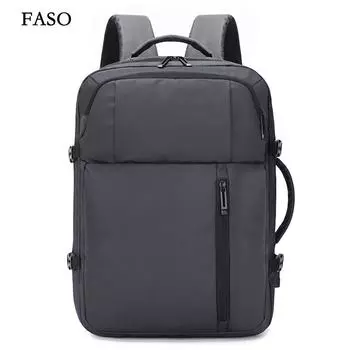 Новый унисекс однотонный водонепроницаемый и дышащий деловой модный повседневный универсальный рюкзак для повседневного использования чёрный