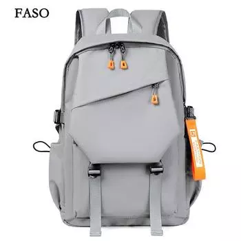 Новый унисекс однотонный водонепроницаемый и дышащий деловой модный повседневный универсальный рюкзак для повседневного использования one size серый