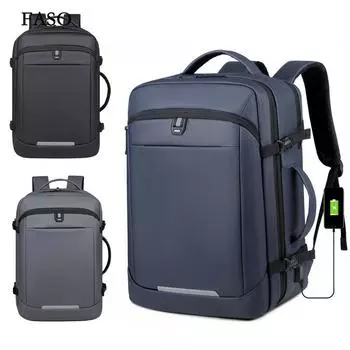 Новый унисекс однотонный водонепроницаемый и дышащий деловой модный повседневный универсальный рюкзак для повседневного использования чёрный