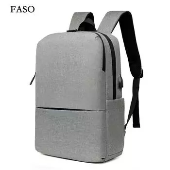 Новый унисекс однотонный водонепроницаемый и дышащий деловой модный повседневный универсальный рюкзак для повседневного использования чёрный