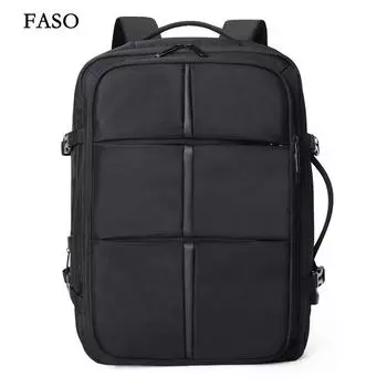 Новый унисекс однотонный водонепроницаемый и дышащий деловой модный повседневный универсальный рюкзак для повседневного использования чёрный