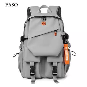 Новый унисекс однотонный водонепроницаемый и дышащий деловой модный повседневный универсальный рюкзак для повседневного использования чёрный