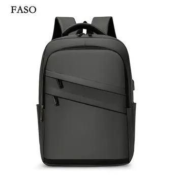 Новый унисекс однотонный водонепроницаемый и дышащий деловой модный повседневный универсальный рюкзак для повседневного использования one size серый