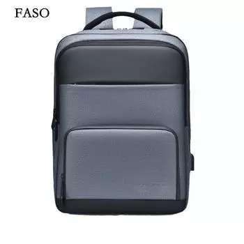 Новый унисекс однотонный водонепроницаемый и дышащий деловой модный повседневный универсальный рюкзак для повседневного использования чёрный