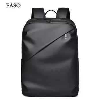 Новый унисекс однотонный водонепроницаемый и дышащий деловой модный повседневный универсальный рюкзак для повседневного использования one size чёрный