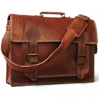 Новый унисекс винтажный кожаный портфель сумка для ноутбука сумка сумка через плечо 16 x 12 x 5 in коричневый