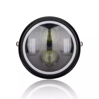 Новый универсальный 6,5-дюймовый круглый светодиодный проектор для мотоциклетных фар с кронштейном для Harley Cafe Racer