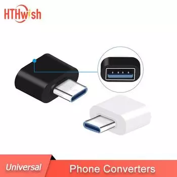 Новый универсальный адаптер Type-C к USB 2,0 OTG, адаптеры Micro USB Mini для мобильных телефонов для кабеля Xiaomi Huawei Samsung Micro USB белый