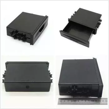 Новый универсальный автомобильный одинарный DIN карман для установки магнитолы на приборную панель, комплект, ящик для хранения