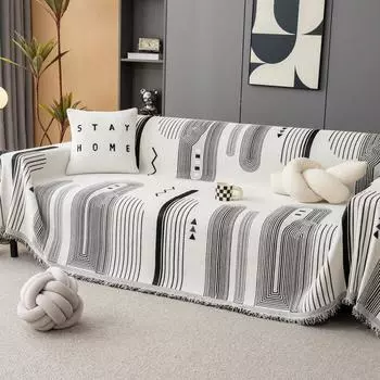 Новый универсальный диванный полотенце на все четыре сезона, чехол для дивана с защитой от царапин, ткань для полного покрытия дивана, пылезащитное диванное одеяло, подушка 180*130cm