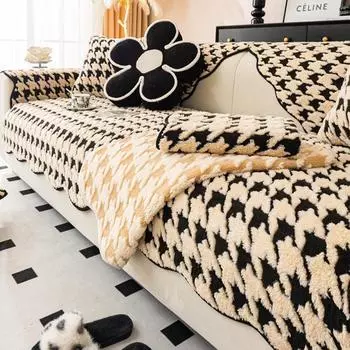 Новый универсальный кожаный чехол для дивана Four Seasons, зимний утепленный плюшевый осенне-зимний тканевый шарф 70*70cm