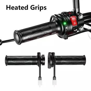 Новый универсальный мотоцикл 22 мм DC 12 В электрический руль с подогревом 5-ступенчатая регулировка температуры водонепроницаемые литые ручки для квадроциклов