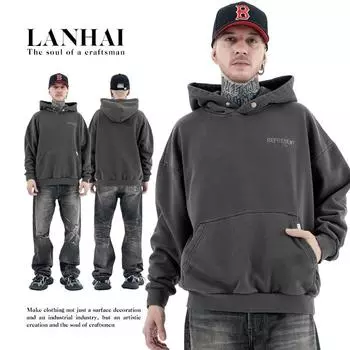 Новый универсальный повседневный деловой свитер на весну и осень для мужчин с воротником-стойкой и длинными рукавами, повседневный свитер с капюшоном из жаккардовой вязки M фиолетовый