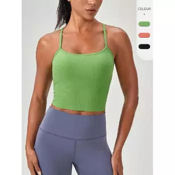 Новый универсальный повседневный спортивный жилет для женщин, облегающий, для тренировок, йоги, бега, фитнеса, быстросохнущий топ-майка S чёрный