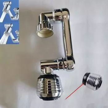 Новый универсальный расширитель вращения на 1080 °, аэратор, пластиковый фильтр от брызг, кухонные смесители для умывальника, барботерная насадка, роботизированная рука Dual Mode ABS plasti