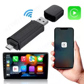 Новый USB Dongle Mini Проводной адаптер для беспроводного Carplay Smart CarPlay Box Автоматическое подключение Plug and Play для проводных автомобилей Carplay