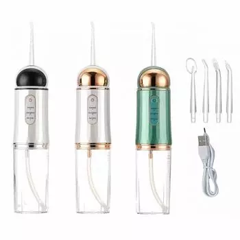 Новый USB портативный ирригатор для полости рта с водяной нитью, ирригатор для полости рта, 230 мл, 4 насадки, машина для чистки зубов и полости рта