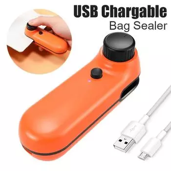 Новый USB-запайщик пакетов, портативная машина для упаковки пищевых продуктов, многофункциональный запайщик пакетов, кухонные принадлежности