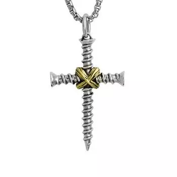 Новый узор крест-спираль персонализированный ретро хип-хоп винт кулон ожерелье для мужчин и женщин кулон