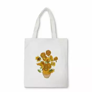 Новый Ван Гог Картина Маслом Холст Большая Сумка Ретро Искусство Мода Дорожная Сумка Женщины Досуг Эко Покупки Высокое Качество Складная Сумка 24*26cm