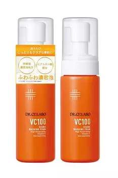 Новый VC 100 KEANA Набор из 2 пенок для умывания лица Высокоувлажняющая плотная пена для очищения пор Рейтинг популярности Косметика для ухода за кожей [Витамин