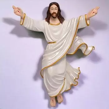 Новый Воскресший Иисус Христос (3 x 10 x 12 дюймов) Идол и экспонат для подарков и декора (белый)