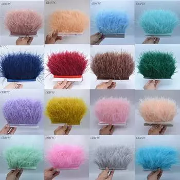 Новый! Высокое качество, 5 метров белой ленты из страусиных перьев, длина перьев 8-11 см/аксессуары для одежды своими руками M красный