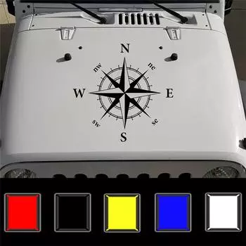 Новый Высококачественный 1 шт Черный Тотем Компас Авто Авто Винил Наклейка Декаль на Капот 50х50 см