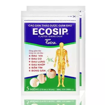 Новый вьетнамский пластырь Ecosip Herb для лечения костей, самоклеящийся пластырь для облегчения боли 5pcs-1bag