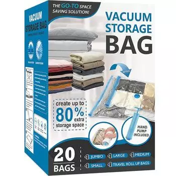 Новый вакуумный компрессионный мешок для хранения с клапаном прозрачный складной бытовой мешок для хранения одежды вакуумный мешок для хранения 1 piece with hand pump прозрачный