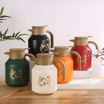 Новый вакуумный термос из нержавеющей стали с большой емкостью, утолщенный старый белый чайник для чая, офисный чайник 1800ml