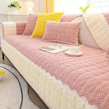 Новый вельветовый коврик для дивана, хит продаж, всесезонная универсальная подушка для сиденья с противоскользящими свойствами, чехол для дивана с полным покрытием 70x70cm