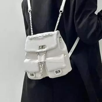 Новый весенне-летний модный однотонный модный универсальный рюкзак, городской деловой женский рюкзак, легкий одинаковый рюкзак белый