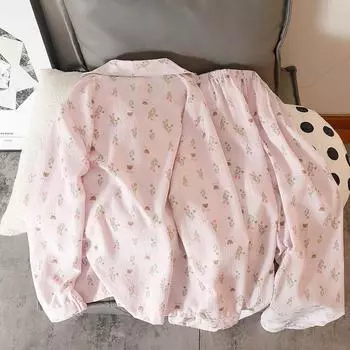 Новый весенне-летний женский комплект из 2 предметов с длинным рукавом, мягкий пижамный костюм для женщин, милая домашняя одежда с принтом принцессы из мультфильма M