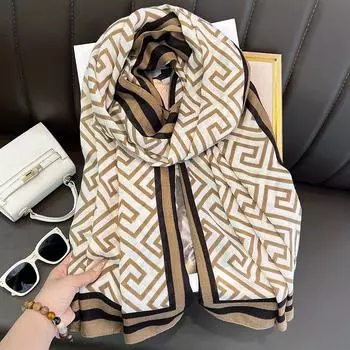 Новый весенне-осенний квадратный шарф из искусственного хлопка и пеньки, женский универсальный стиль, модный шарф, многофункциональный платок для волос 180*90cm