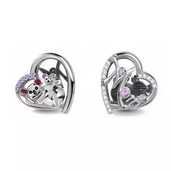 Новый весенний европейский стиль сердца в форме собачьей лапы, сверкающие милые бусины в форме цыпленка, подходят модные подвески, серебро 925, оригинальный ювелирный браслет