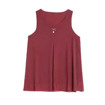 Новый весенний шифоновый топ без рукавов, закрывающий живот, для женщин M