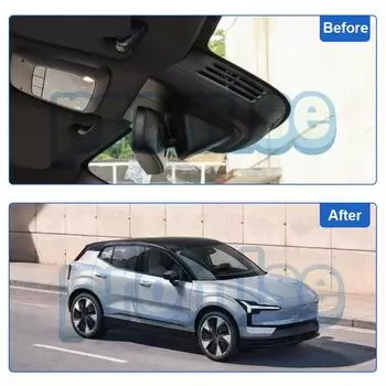 Новый Wi-Fi Специальный автомобильный видеорегистратор Plug and play Dash Cam Camera для Volvo EX30 2024 2025 UHD 4K Dashcam Провод датчика дождя None