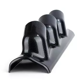 Новый вид карбонового волокна Приборная панель автомобиля 3 отверстия Тройной держатель для датчиков 52 мм