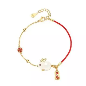 Браслет из красной нити Год Кролика Фузи женские украшения Adjustable size