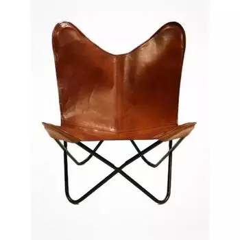 новый винтажный кожаный чехол-бабочка на черной металлической рамке