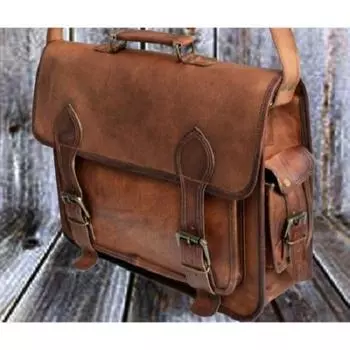 Новый винтажный мужской портфель из натуральной кожи через плечо для ноутбука сумка-мессенджер 12 x 16 x 5 in коричневый