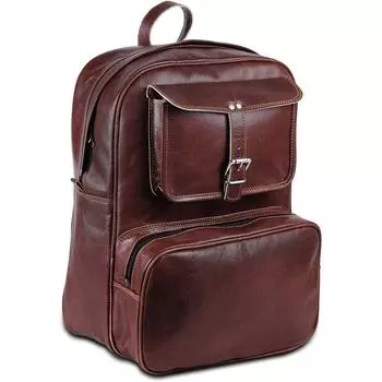 Новый винтажный рюкзак из натуральной кожи из козьей кожи ручной работы, рюкзак для ноутбука, сумка-рюкзак 16 x 12 x 5 in коричневый