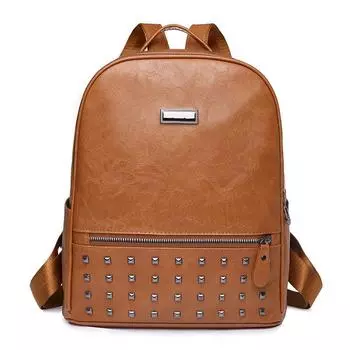 Новый винтажный женский рюкзак большой вместимости, студенческая школьная сумка, роскошные женские сумки-ранцы из воловьей кожи, многофункциональные дорожные сумки бежевый
