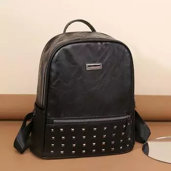 Новый винтажный женский рюкзак большой вместимости, студенческая школьная сумка, роскошные женские сумки-ранцы из воловьей кожи, многофункциональные дорожные сумки бежевый