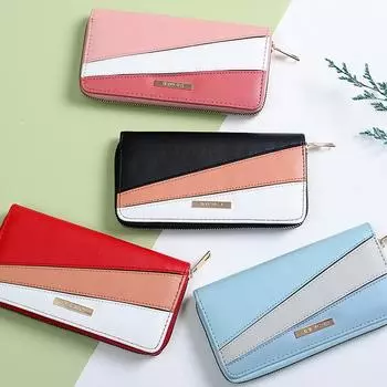 Новый вместительный женский кошелек, длинный кошелек, мужская сумка, кошелек для нескольких карт, портмоне, повседневная модная сумка для мобильного телефона. чёрный