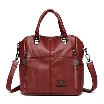 Новый вместительный женский рюкзак, модный, универсальный, повседневный, простой, ретро, на одно плечо, с перекрестными застежками