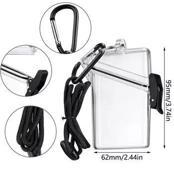 Новый водонепроницаемый чехол для бейджа с ID-картой, 2 шт., со шнурком для ID-бейджей и ключей