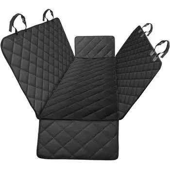 Новый водонепроницаемый чехол на сиденье автомобиля для собак - защитный коврик на заднее сиденье для домашних животных - прочная переноска для кошек с подушкой-гамаком - Trav чёрный