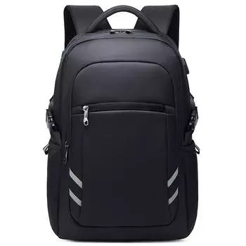 Новый водонепроницаемый деловой рюкзак для мужчин 15,6-дюймовый ноутбук рюкзаки противоугонная USB зарядка школьная сумка дорожный рюкзак мужской Mochila 15 inches чёрный